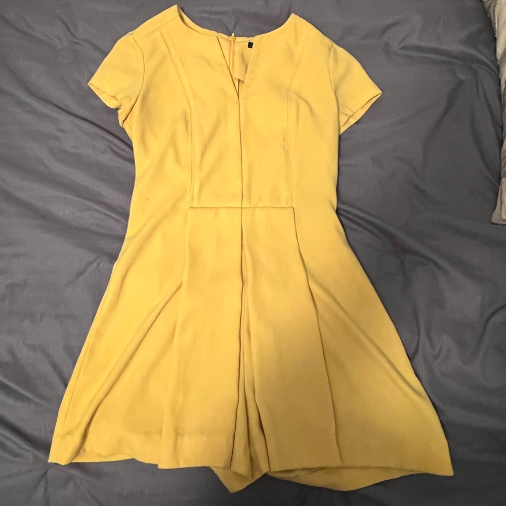 Zara Yellow Romper V Neck Small